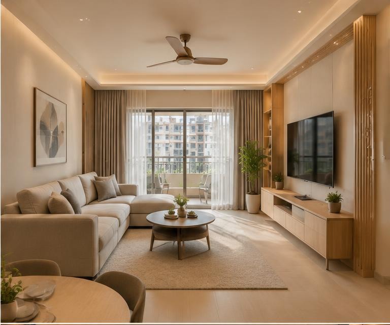 Re-modified contemporary apartment living room
