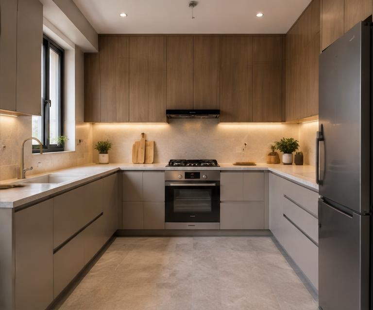 Completed modular kitchen interior