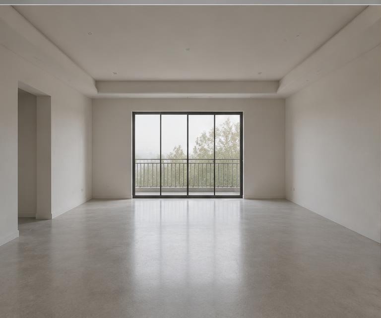 Unfinished living room shell